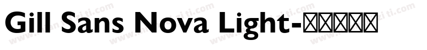 Gill Sans Nova Light字体转换
